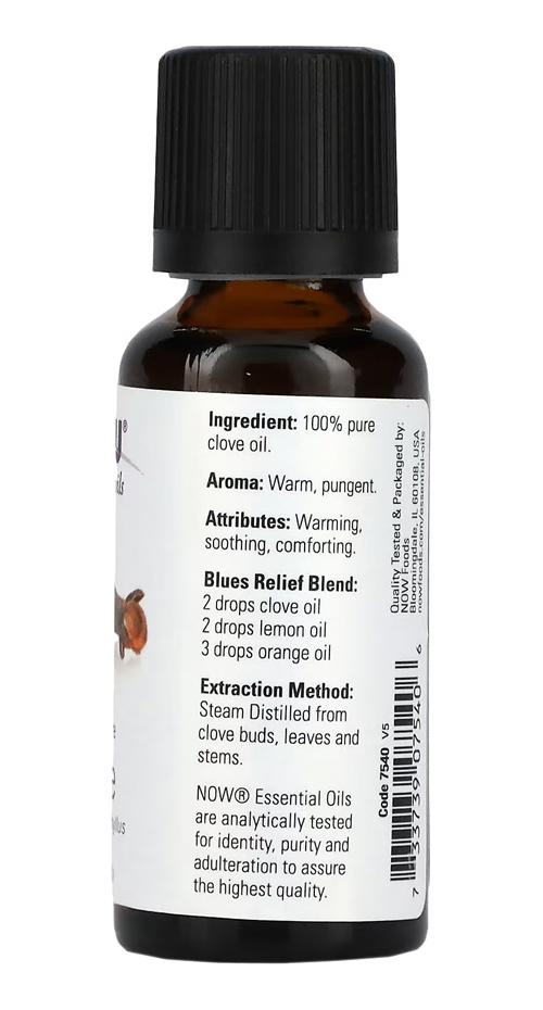 Óleo De Cravo 30ml Now Foods 100% Puro Importado - Imagem 2