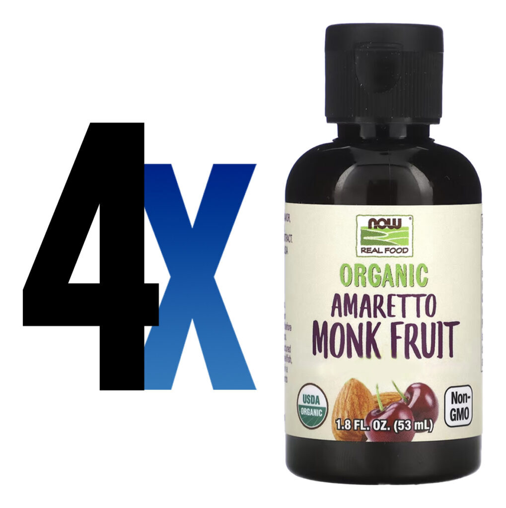Monk Fruit Amaretto Now Foods Fruta Monge 53ml Importado 4un - Imagem 2