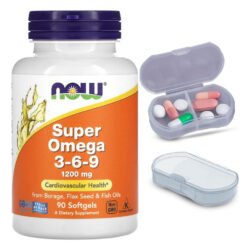 Super Ômega 3-6-9 Now Foods 90 Softgls + Porta Cápsulas