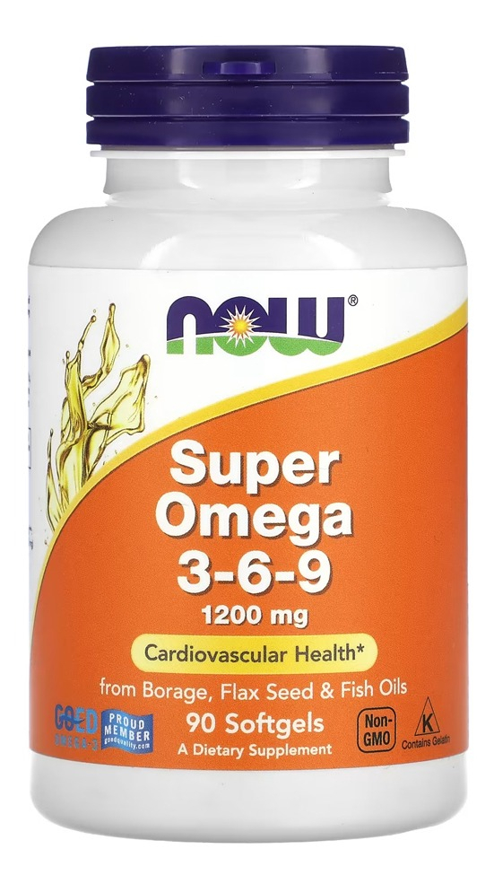 Super Ômega 3-6-9 1200mg Now Foods 90 Caps Softgels Eua/usa Sabor Sem Sabor