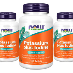 Potássio Plus Iodo Now Foods Potassium Plus 180tablts 3un