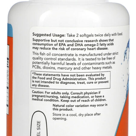 Ômega-3 Mol. Destilado Now Foods 100soft + Porta Cápsulas - Imagem 3