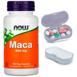 Maca Peruana 500mg Now Foods 100 Caps + Porta Cápsulas