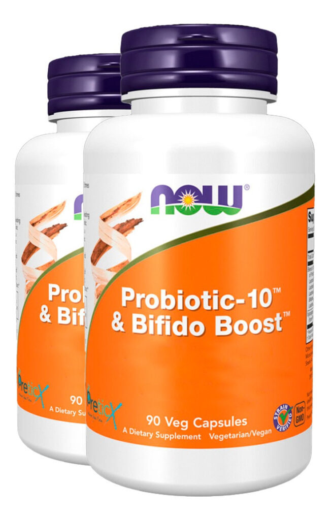 Probiótico 10 25 Bilhões 90cap Importado 2un Now Foods