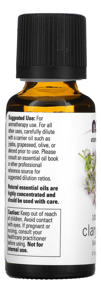 Óleo De Sálvia Esclaréia Now Foods 30ml Puro Importado - Imagem 3