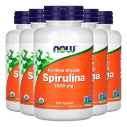 Spirulina 1000 Dupla Força Now Foods 120 Tabls Importado 5un