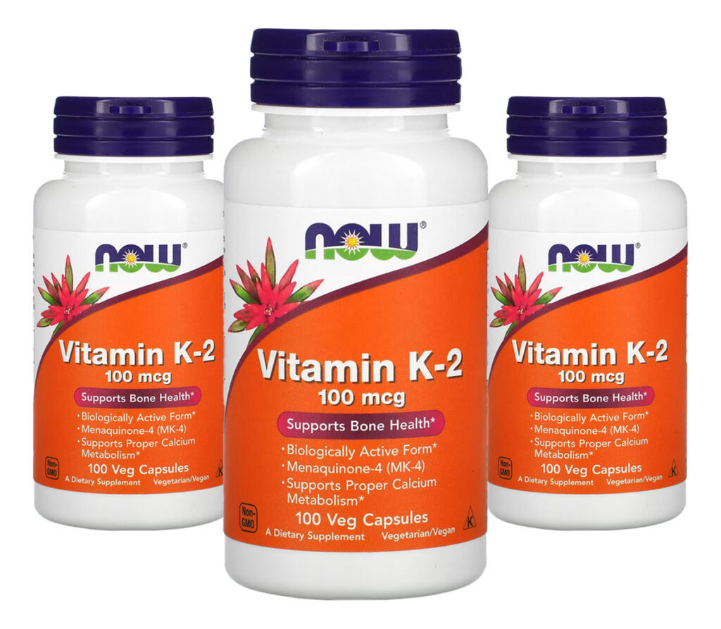 Vitamina K2 100mcg Now Foods 100veg Caps 3un Sabor Sem Sabor