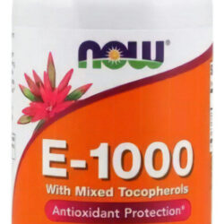 Vitamina E-1000 670mg 50 Softgels C/ Tocoferois - Now Foods Sabor Sem