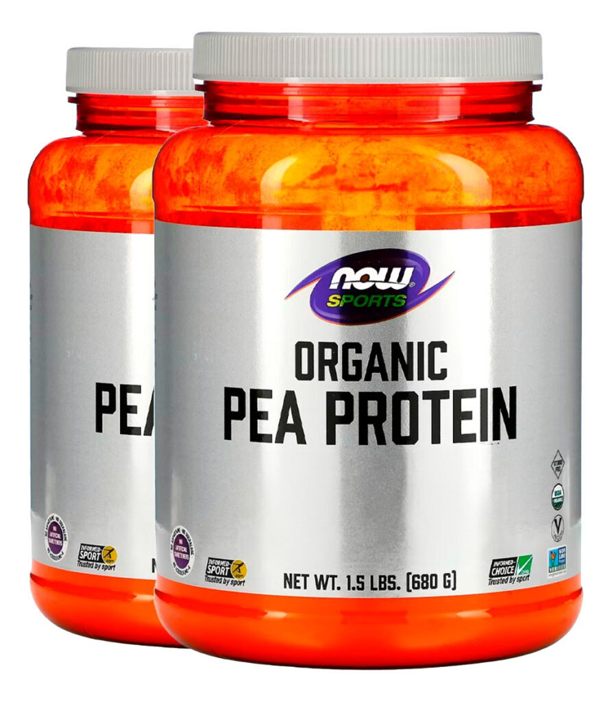 Proteína Ervilha Pó 680g Orgânica Importado 2un Now Foods