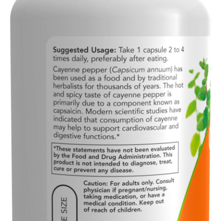Pimenta Caiena 500mg 100 Caps Importado 2un Now Foods - Imagem 4