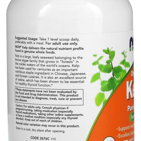 Kelp Em Pó Now Foods 227g + Porta Cápsulas +porta Cápsulas - Imagem 2