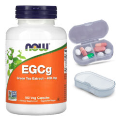 Extrato Chá Verde Egcg Now Foods 180cáps + Porta Cápsulas