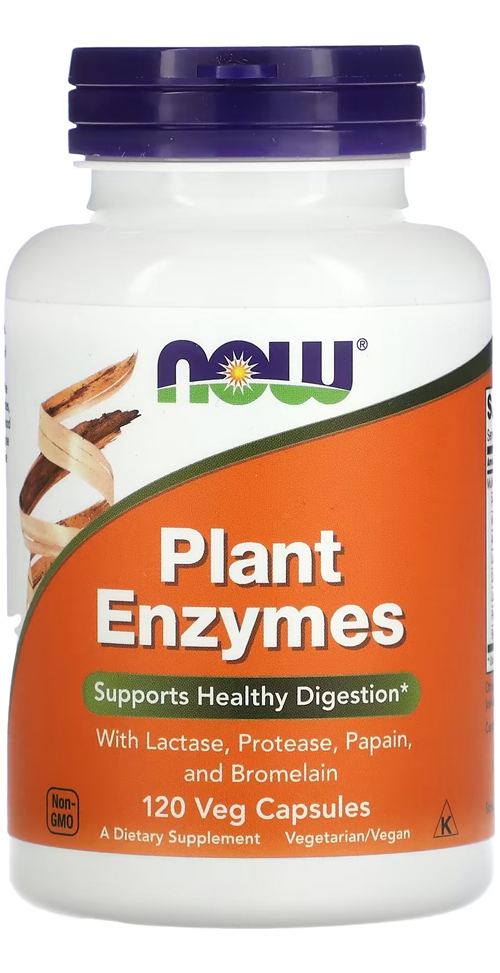 Enzimas Digestivas Now Foods Plant Enzymes 120 Veg Caps 4un - Imagem 3