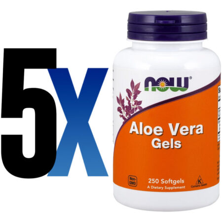 Aloe Vera 100mg Now Foods 250 Softgels Importado 5un - Imagem 2