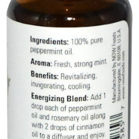 Óleo Essencial Hortelã-pimenta Puro 30ml Now Foods Importado - Imagem 2