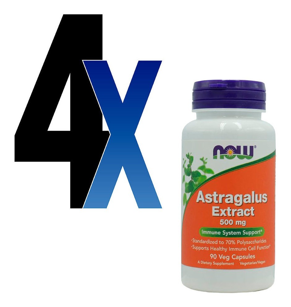Astragalus Erva Chinesa 500mg Now Foods 90vcaps 4un - Imagem 2