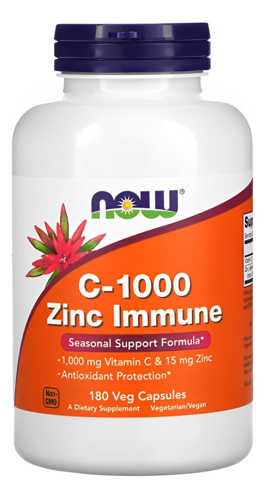 Zinco Imune E Vitamina C Now Foods 180veg Caps Importado 5un - Imagem 5