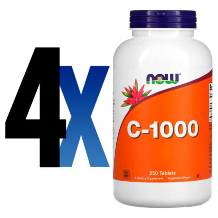 Vitamina C 1000mg+r. Mosqueta 250tab Importado 4un Now Foods - Imagem 2