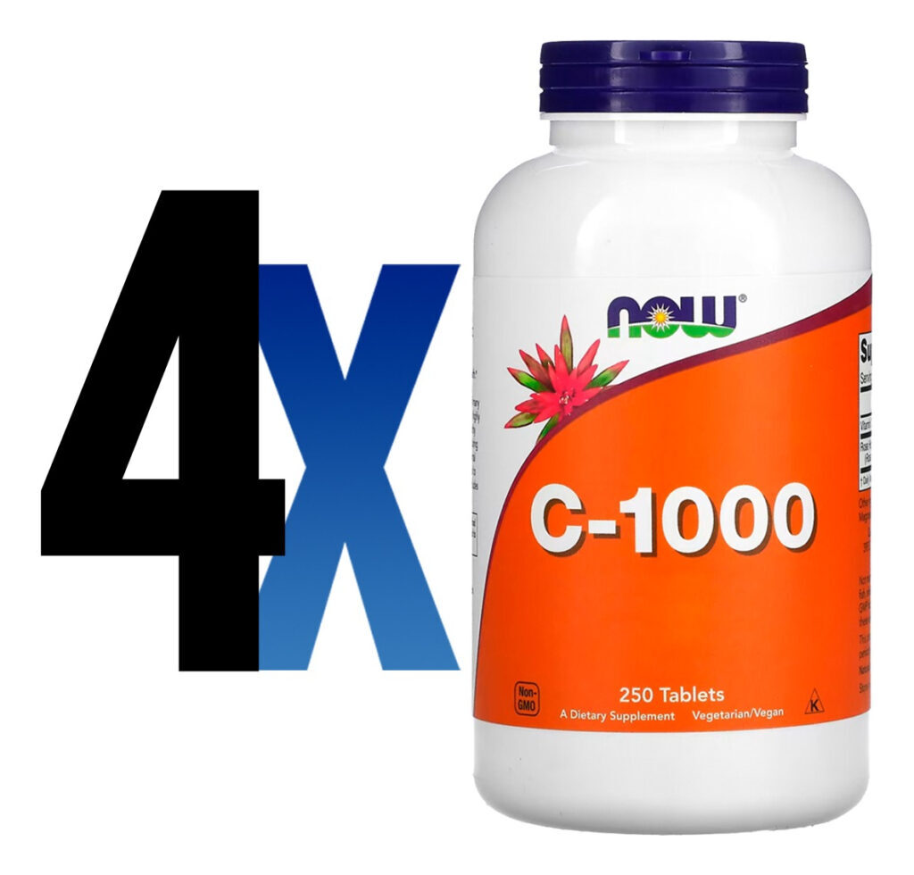 Vitamina C 1000mg+r. Mosqueta 250tab Importado 4un Now Foods - Imagem 2