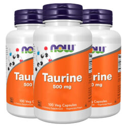 Taurina Taurine 500mg 100 Cápsulas Importado 3un Now Foods