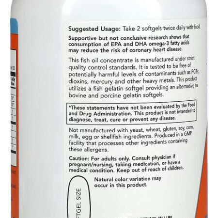Ômega-3 1000mg Now Foods 180/120 200cáps Soft Importado 5un - Imagem 4
