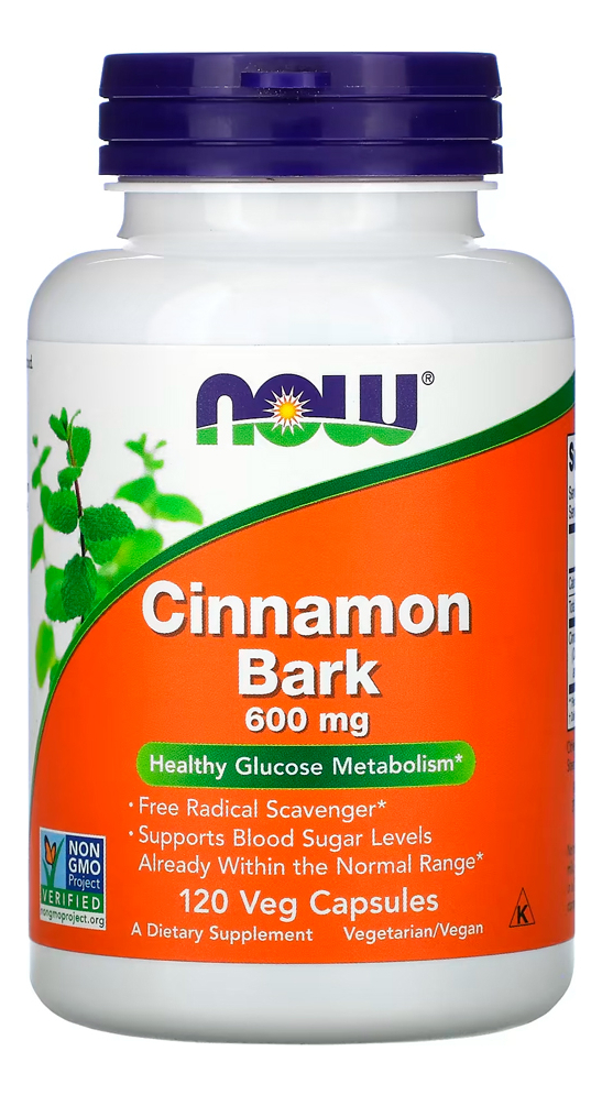 Casca De Canela 600mg Now Foods 120 Cáps Importado