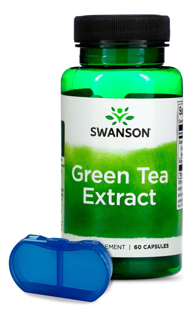 Extrato De Chá Verde 500mg Swanson 60 Caps + Porta Cápsulas