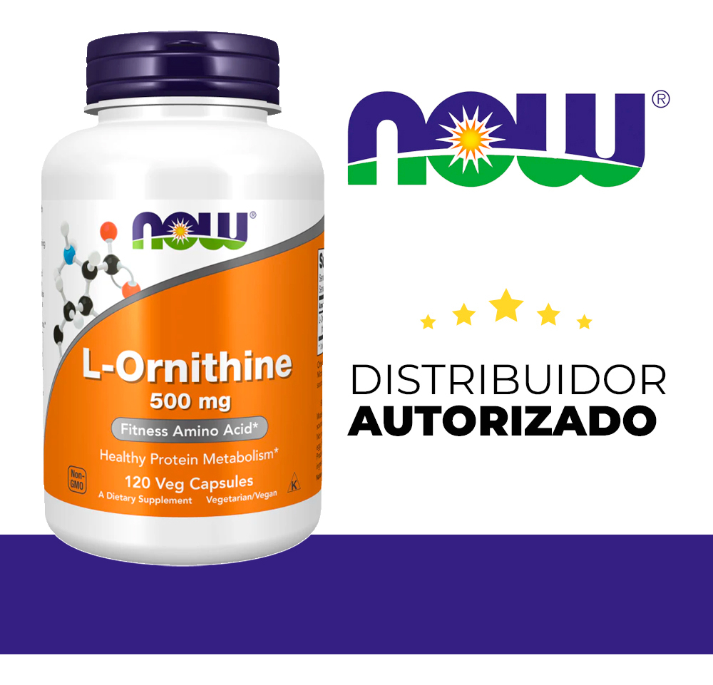 L-ornitina 500mg Now Foods 120 Cápsulas Importado - Imagem 5