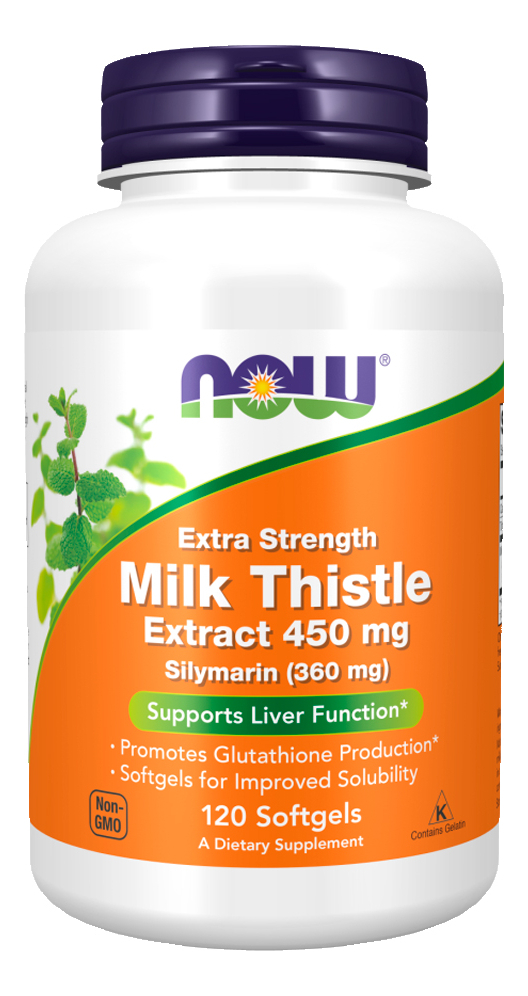 Extrato Cardo Mariano Now Foods 120 Softgels Importado