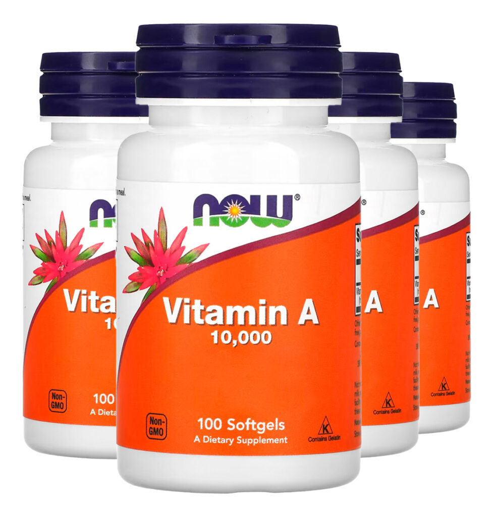 Vitamina A 10.000ui 100 Softgels Importado 4un Now Foods