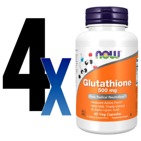 Glutationa 500mg Now Foods Glutathione 60 Veg Caps 4un - Imagem 2