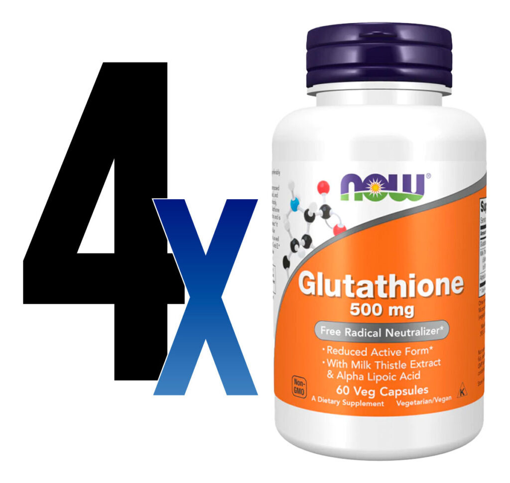Glutationa 500mg Now Foods Glutathione 60 Veg Caps 4un - Imagem 2