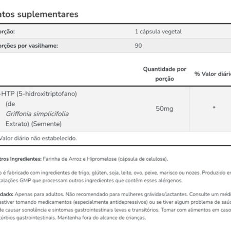 5-htp 50mg Now Foods 90 Caps + Porta Cápsulas - Imagem 4