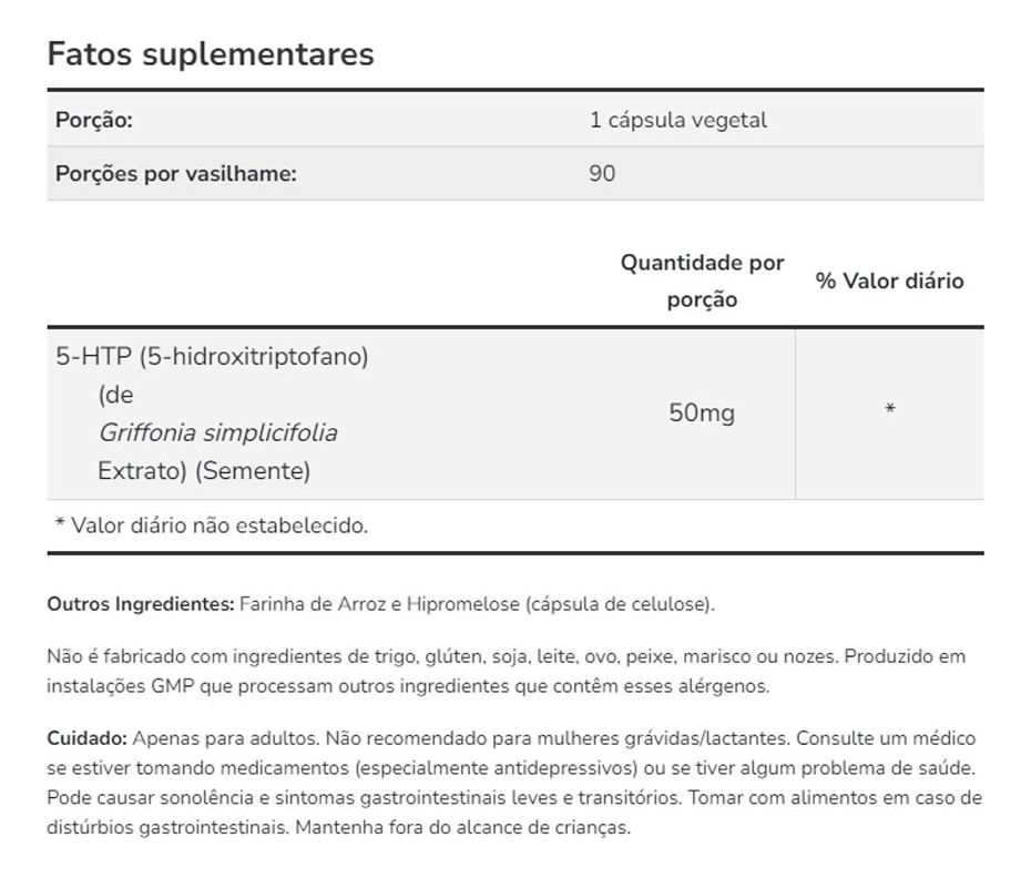 5-htp 50mg Now Foods 90 Caps + Porta Cápsulas - Imagem 4