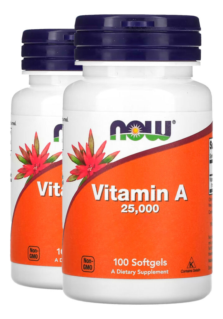 Vitamina A 7.500mcg 100 Softgels Importado 2un Now Foods