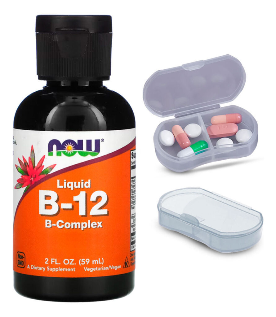 Complexo De Vitamina B-12 Now Foods 59ml + Porta Cápsulas