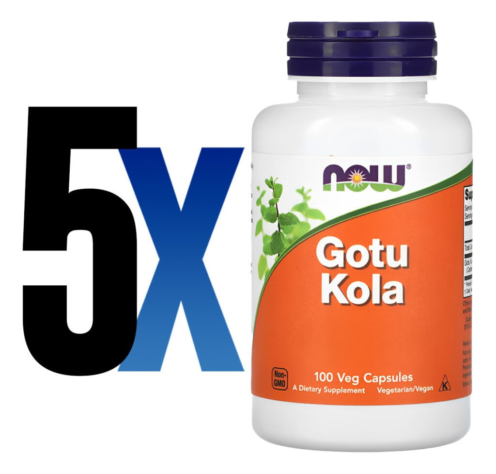 Gotu Kola 450mg 100 Cáps Importado 5un Now Foods - Imagem 2