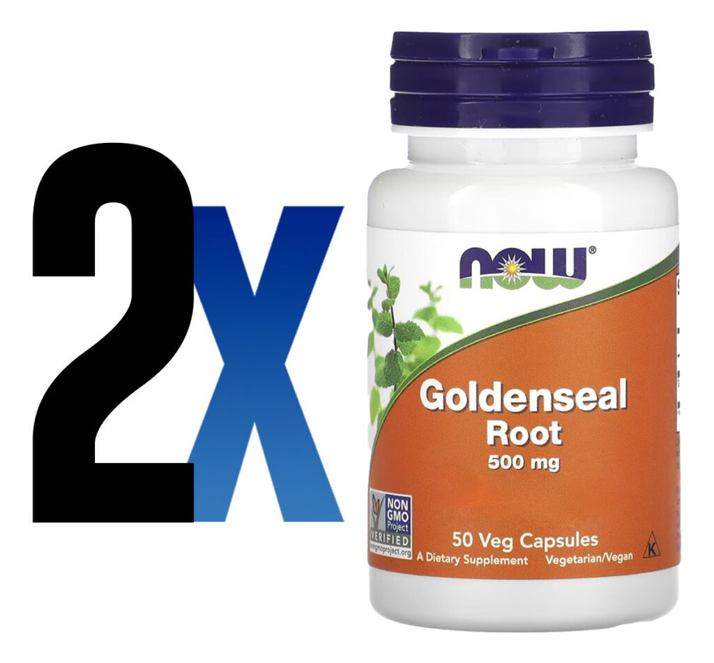 Raiz De Goldenseal 500mg 50 Cápsulas Importado 2un Now Foods - Imagem 2