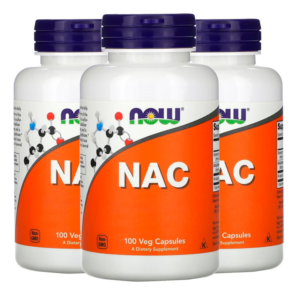 Nac N-acetilcisteína 600mg 100 Cáps Importado 3un Now Foods