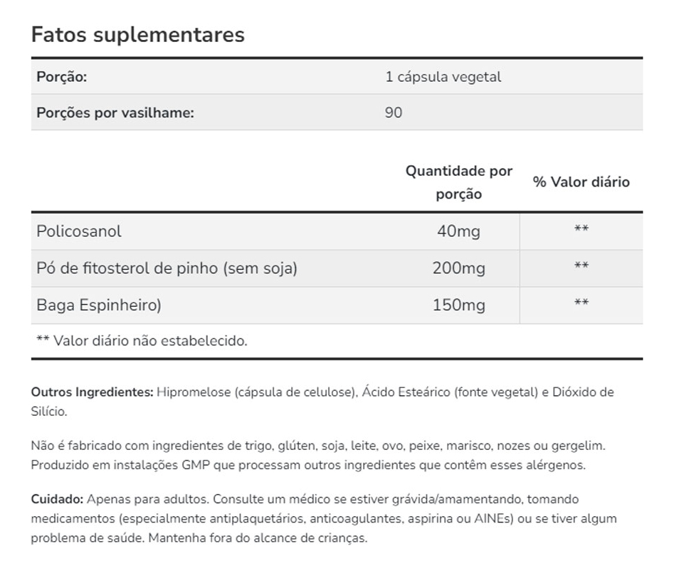 Policosanol 40mg Now Foods 90 Cápsulas + Porta Cápsulas - Imagem 4