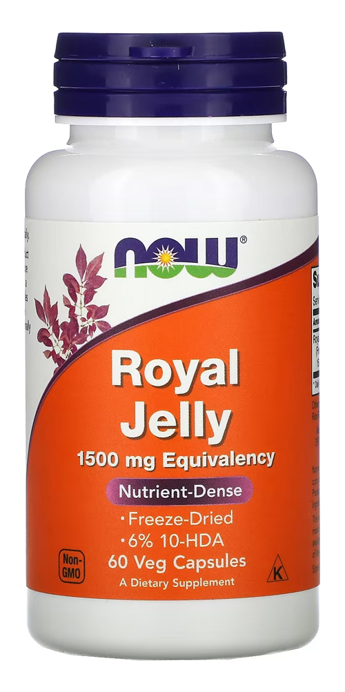 Geleia Real Now Foods Royal Jelly 60 Veg Caps Importado