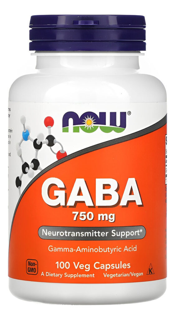 Now Foods Ácido Gaba 750mg100 Veg Caps Sabor N/a