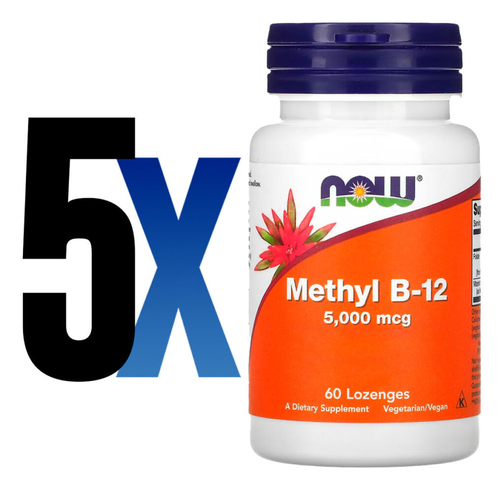Metil B-12 5.000mcg Now Foods 60 Pastilhas Importado 5un - Imagem 2