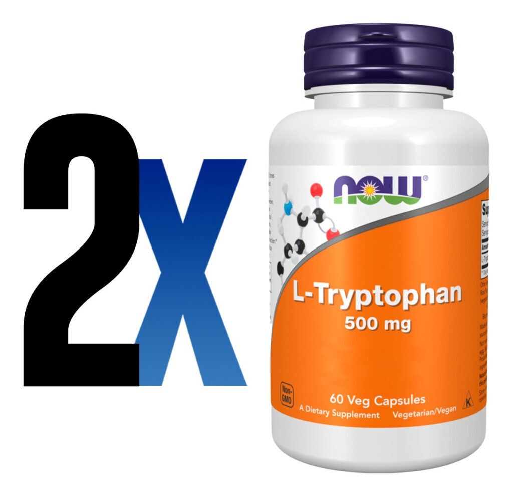 L-triptofano 500mg 60 Cápsulas Importado 2un Now Foods - Imagem 2