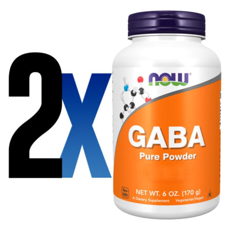 Gaba Pó Puro 170g Produto Importado 2un Now Foods - Imagem 2
