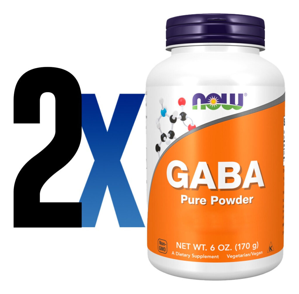 Gaba Pó Puro 170g Produto Importado 2un Now Foods - Imagem 2