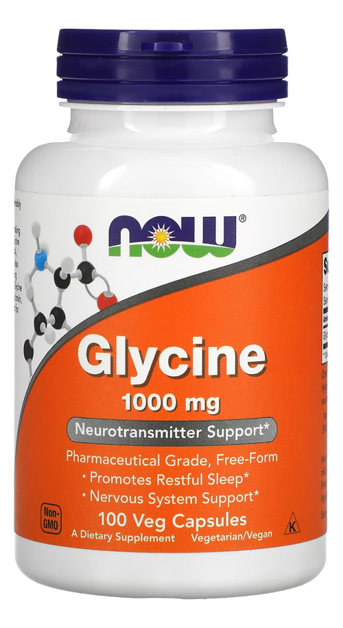 Glicina 1000mg Now Foods Glycine 100 Veg Caps