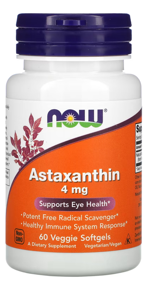 Astaxantina 4mg 60vegs Softgel Nowfoods Importado