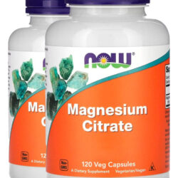 Citrato De Magnésio 120 Veg Caps Importado 2un Now Foods