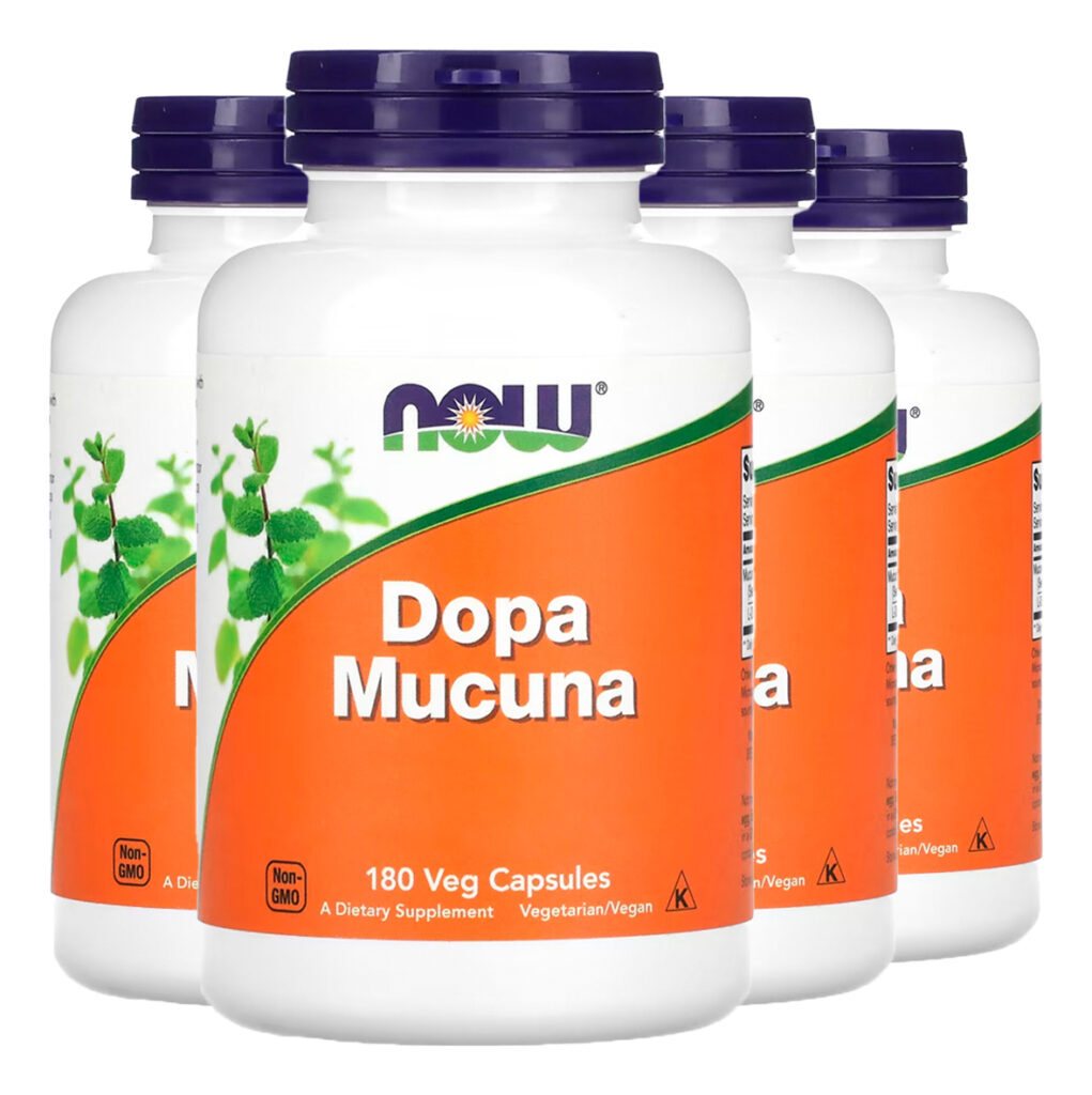 Extrato De Dopa Mucuna Now Foods 180 Veg Cáps Importado 4un